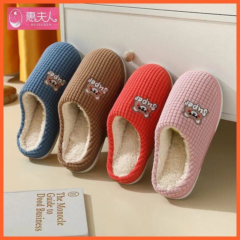 New Autumn Winter Women Men Bottom Soft Insole Slippers | Warm Non-Slip Slides Comfortable Footwear