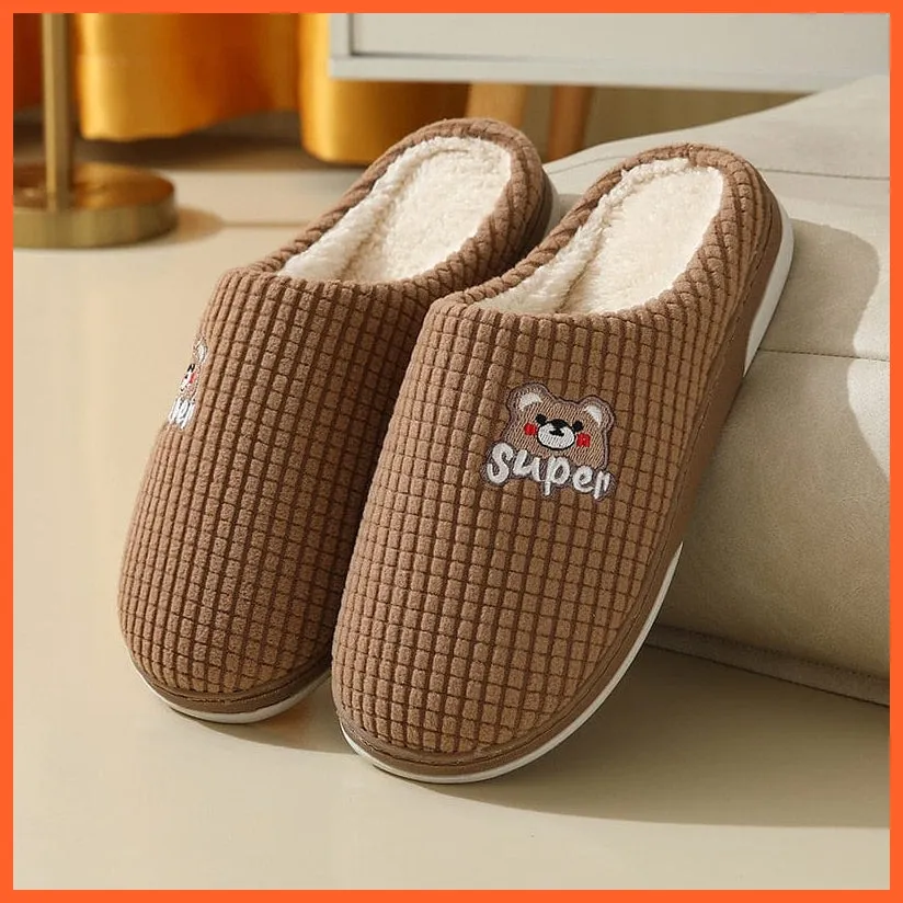 New Autumn Winter Women Men Bottom Soft Insole Slippers | Warm Non-Slip Slides Comfortable Footwear
