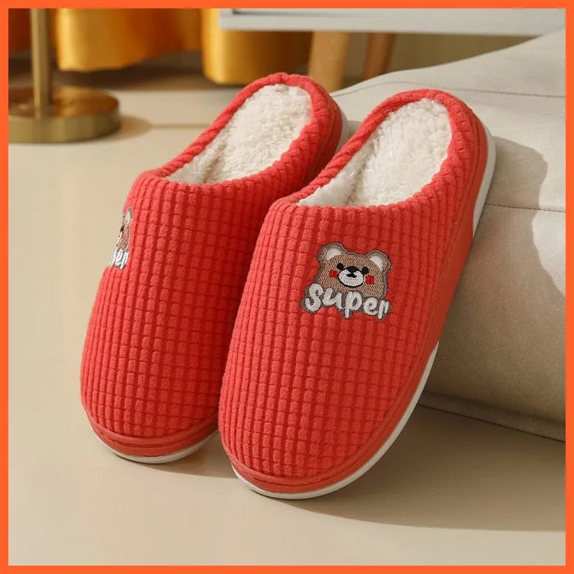 New Autumn Winter Women Men Bottom Soft Insole Slippers | Warm Non-Slip Slides Comfortable Footwear