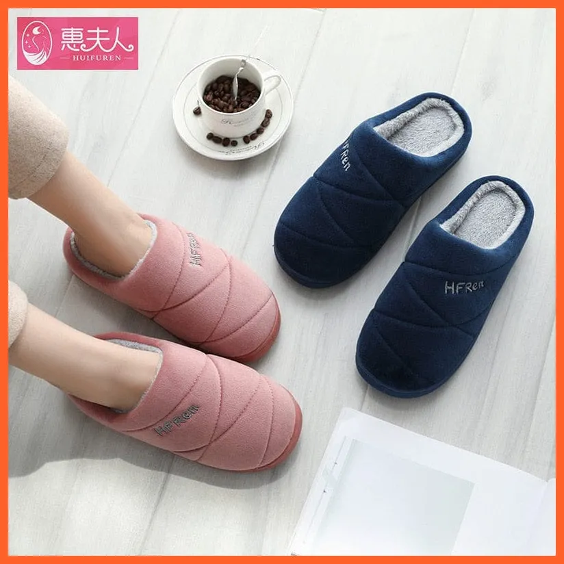 New Autumn Winter Women Men Bottom Soft Insole Slippers | Warm Non-Slip Slides Comfortable Footwear