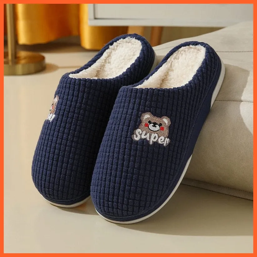 New Autumn Winter Women Men Bottom Soft Insole Slippers | Warm Non-Slip Slides Comfortable Footwear