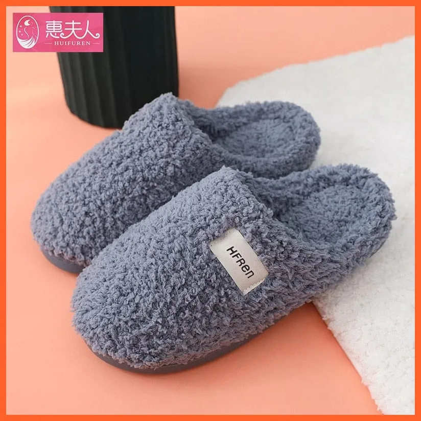 New Autumn Winter Women Men Bottom Soft Insole Slippers | Warm Non-Slip Slides Comfortable Footwear
