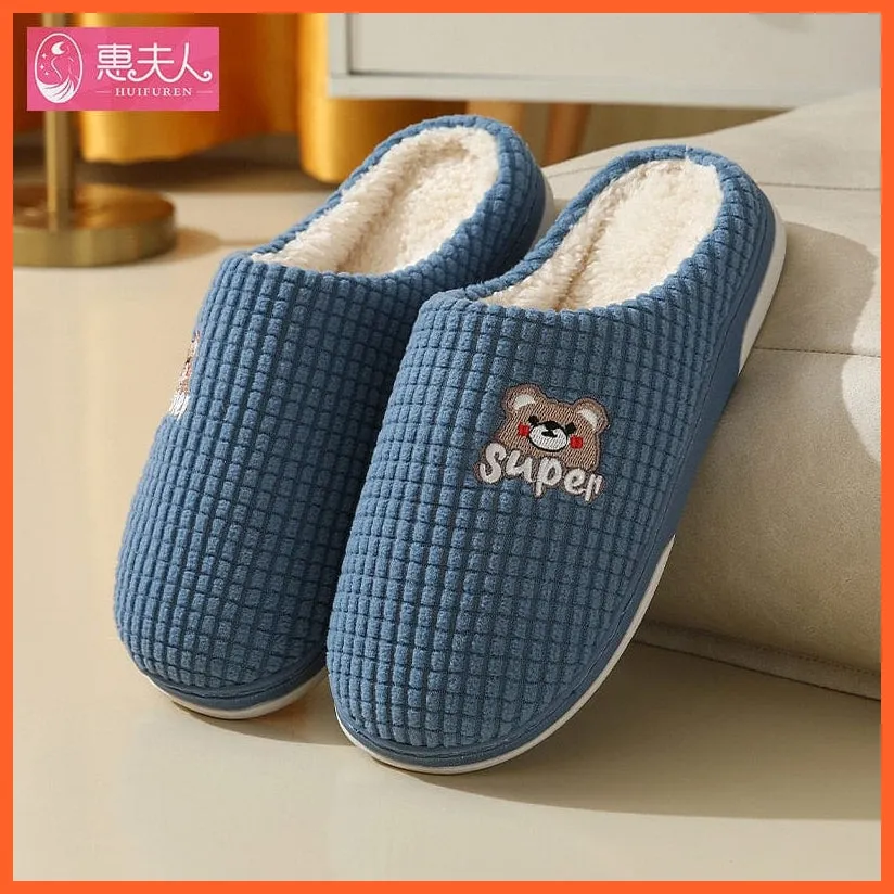 New Autumn Winter Women Men Bottom Soft Insole Slippers | Warm Non-Slip Slides Comfortable Footwear