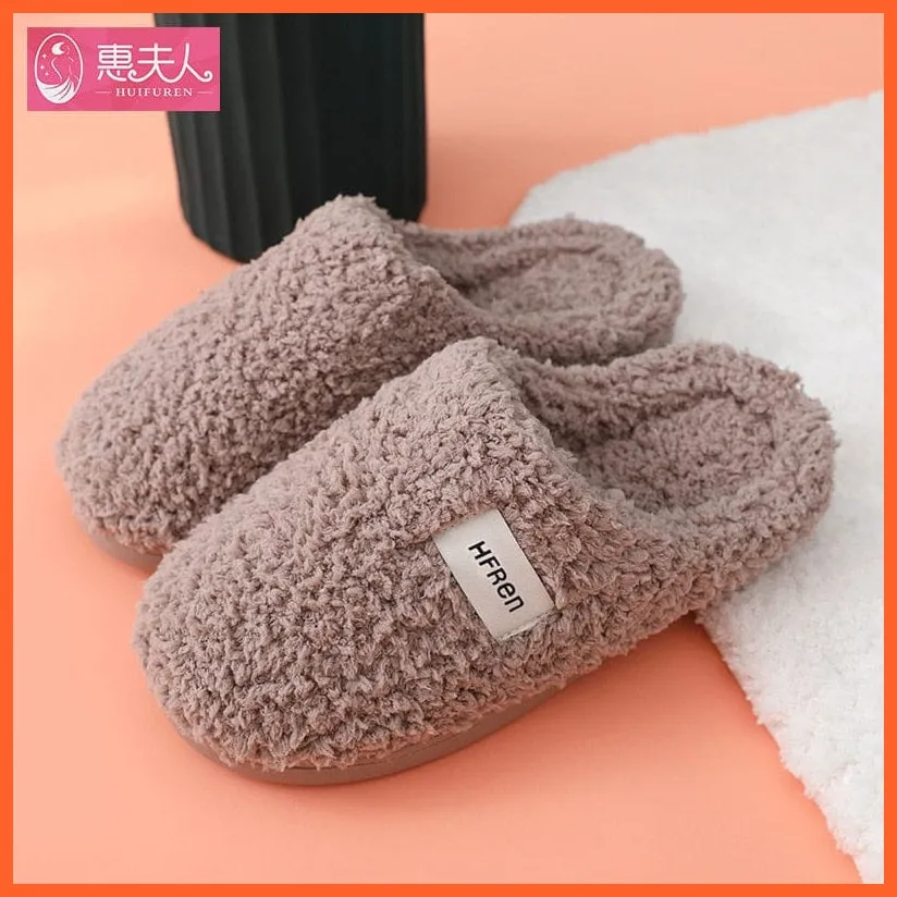 New Autumn Winter Women Men Bottom Soft Insole Slippers | Warm Non-Slip Slides Comfortable Footwear