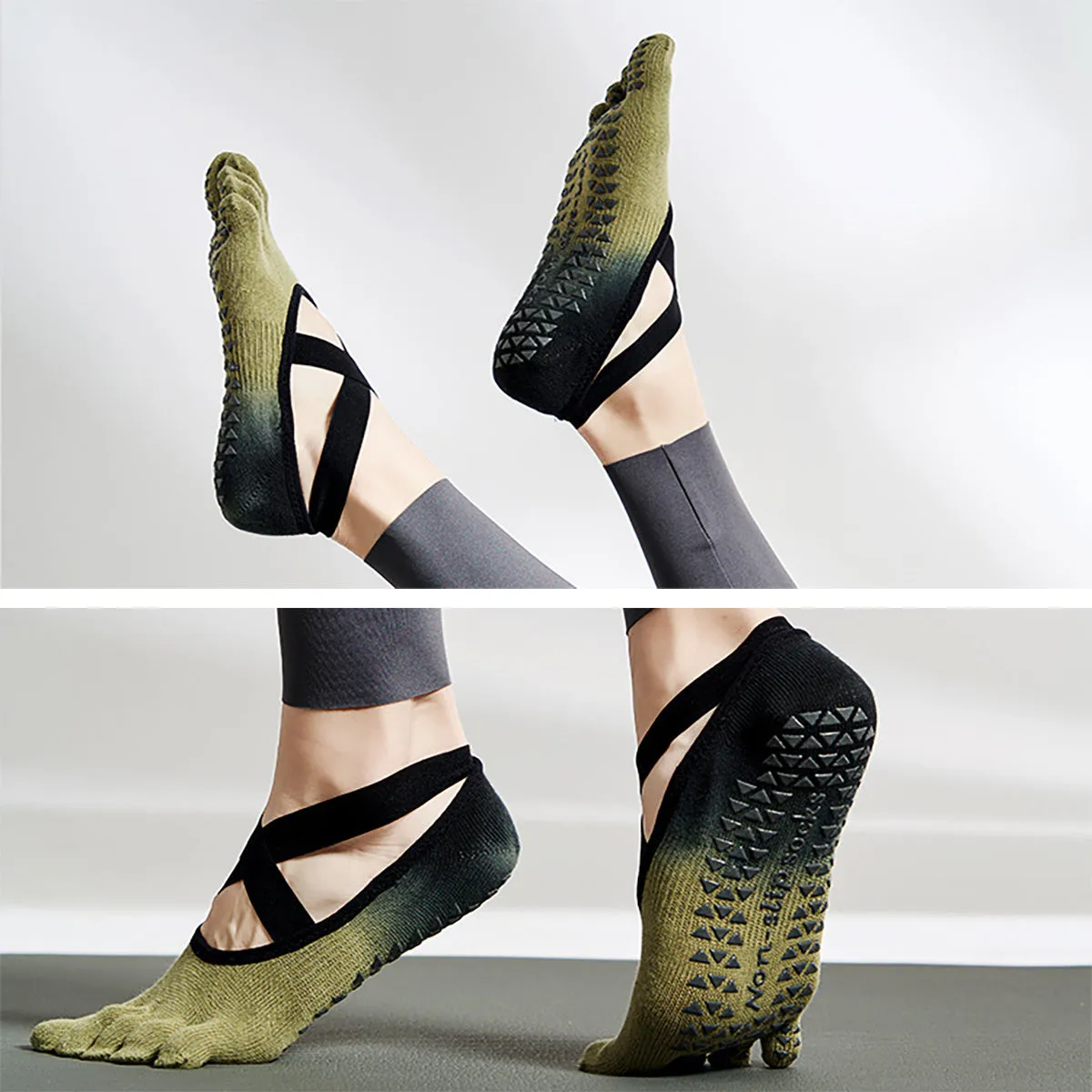 Non-Slip Full Toe Grippy Yoga Socks