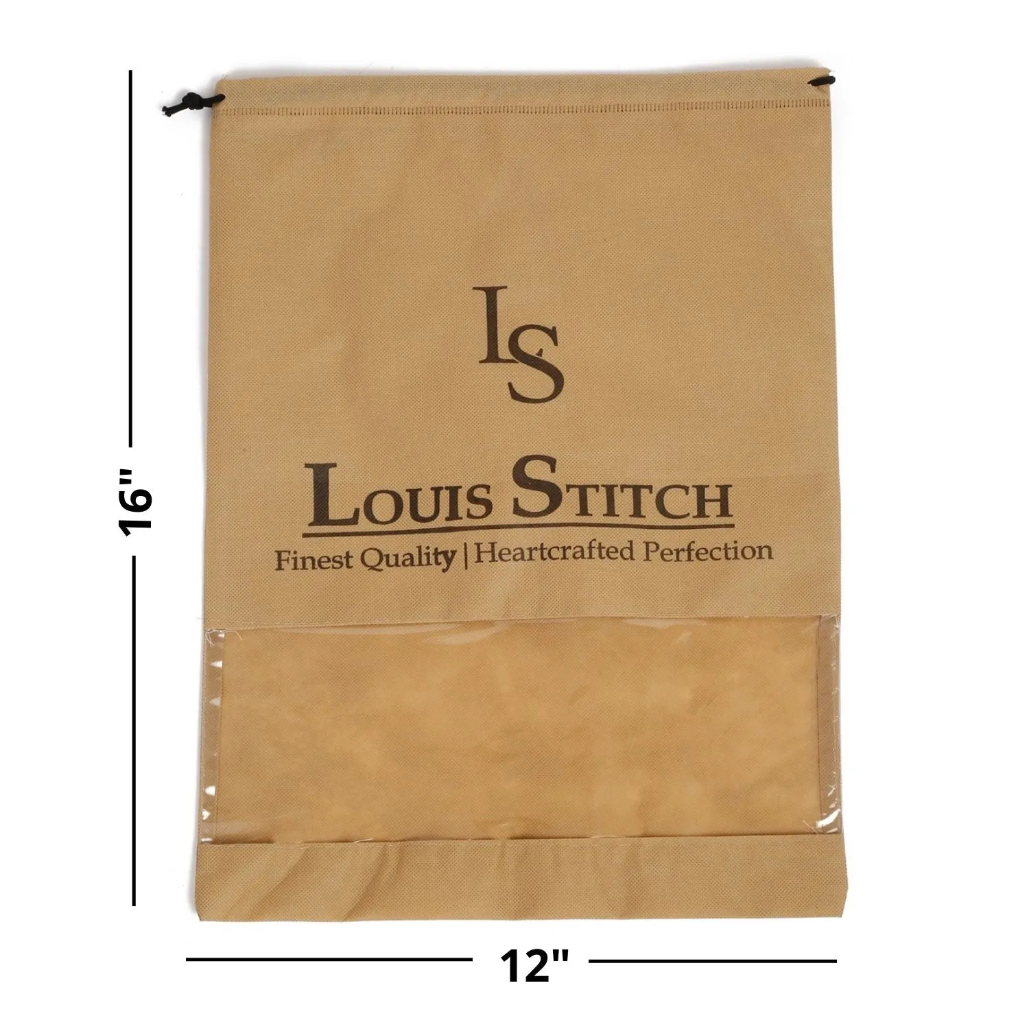 Non Woven Shoe Bag Pack Of  24 Beige See-Thru