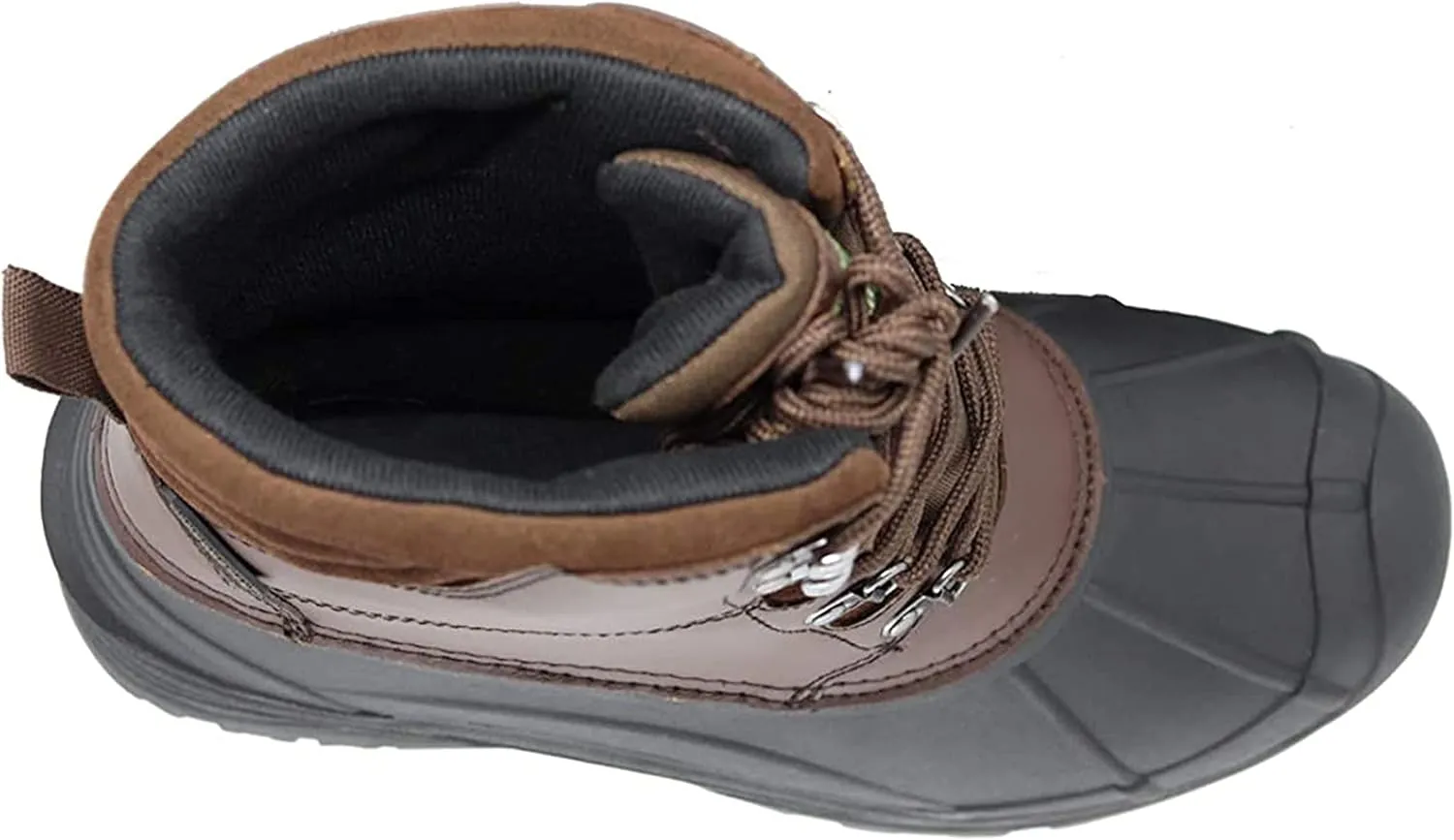 Northikee Waterproof Suede Leather Ankle Warm Winter Snow Boots for Mens, Brown