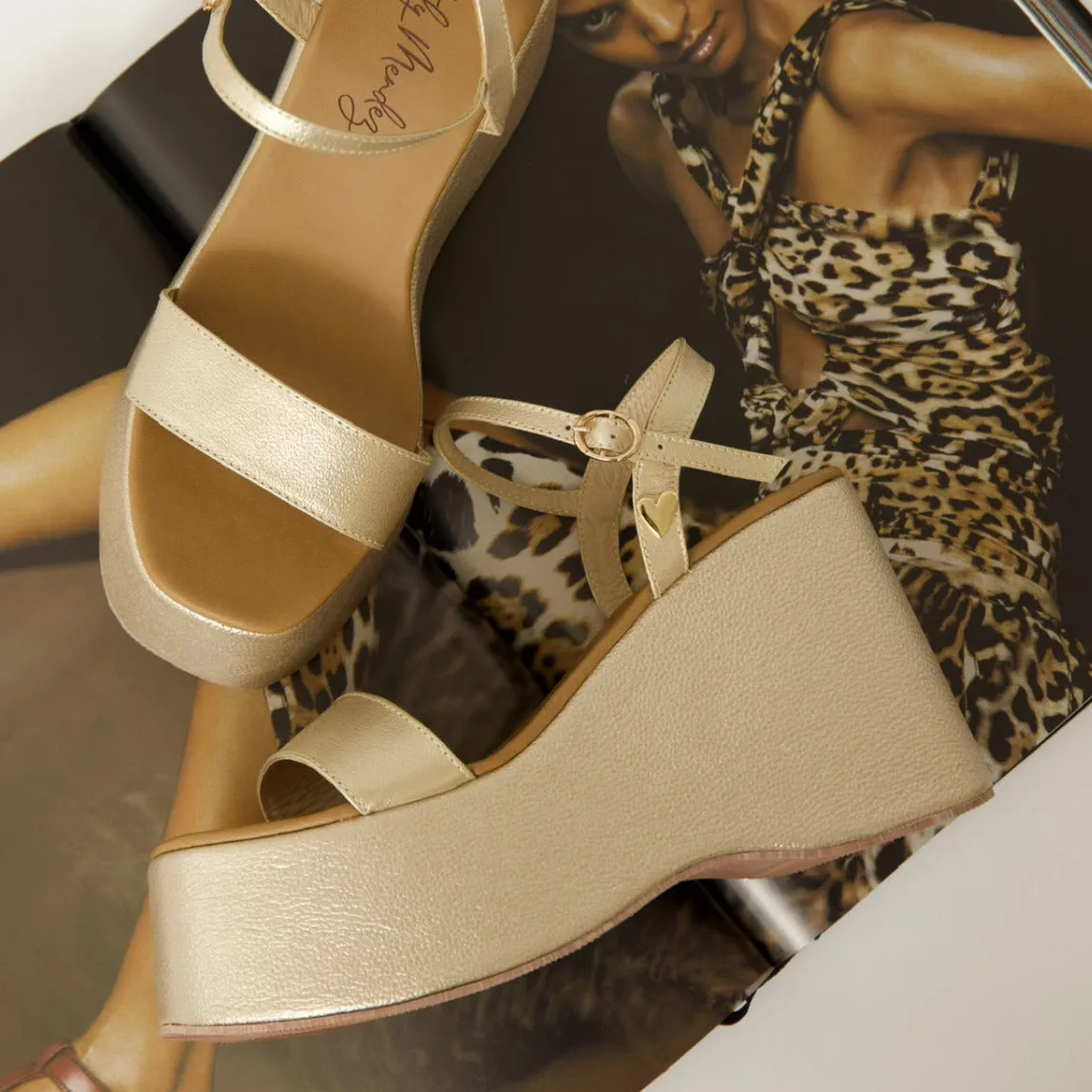 Olivia Gold Sandals