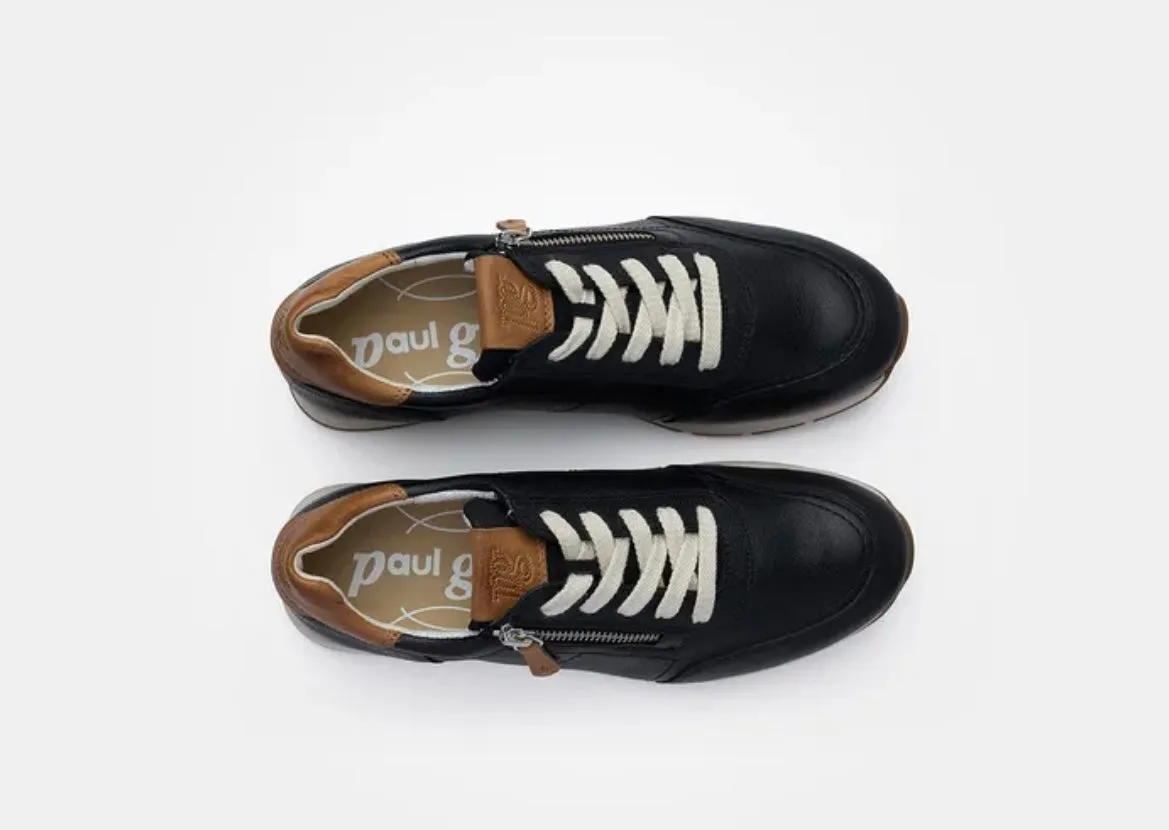 Paul Green black leather sneakers