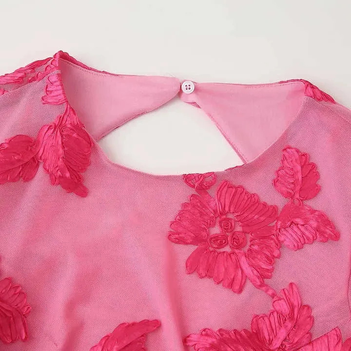 Pink Floral Mini Dress