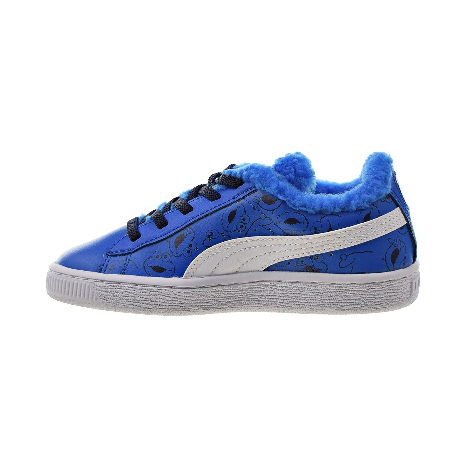 Puma Sesame Street x Basket 'Cookie Monster' Little Kids' Shoes Electric Blue