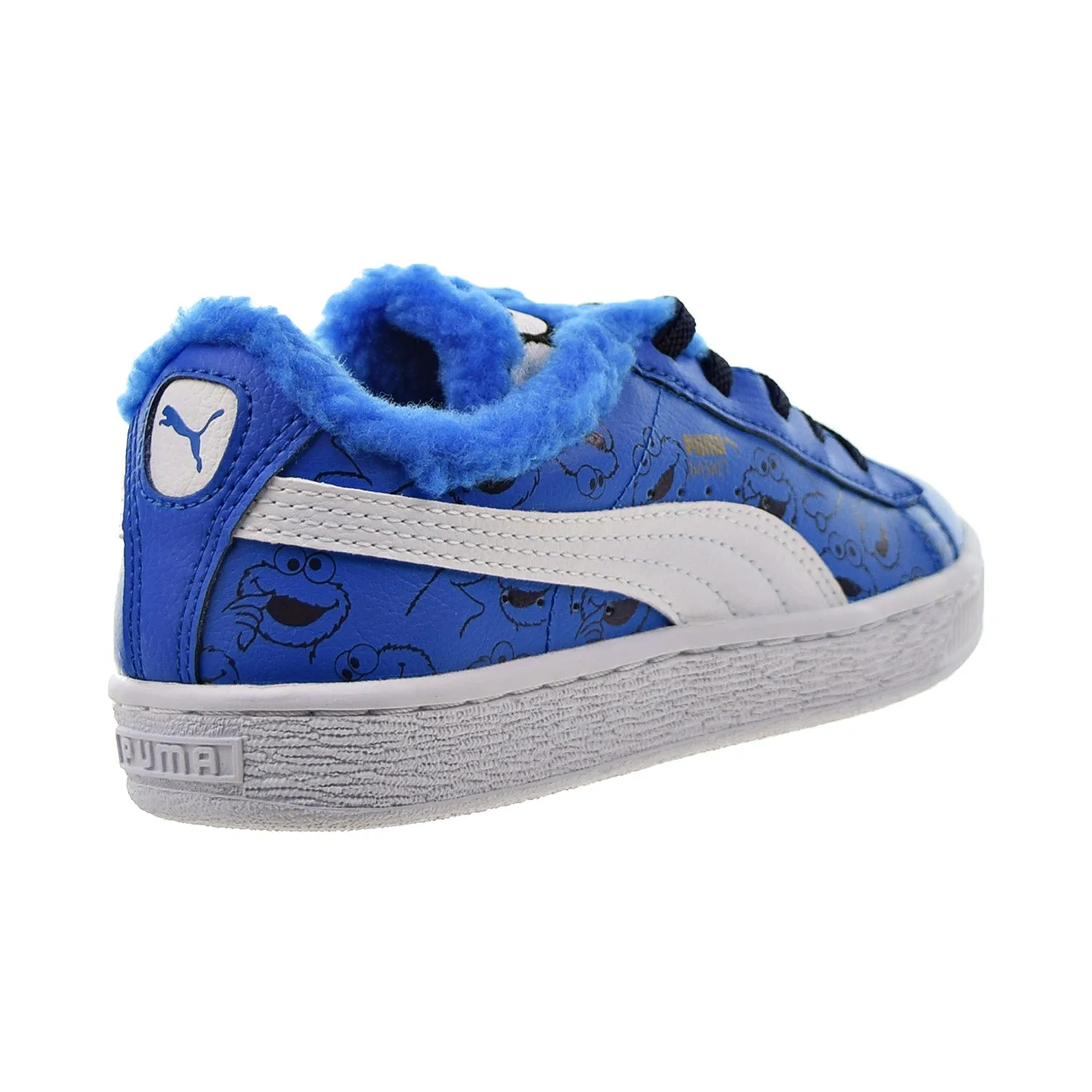 Puma Sesame Street x Basket 'Cookie Monster' Little Kids' Shoes Electric Blue