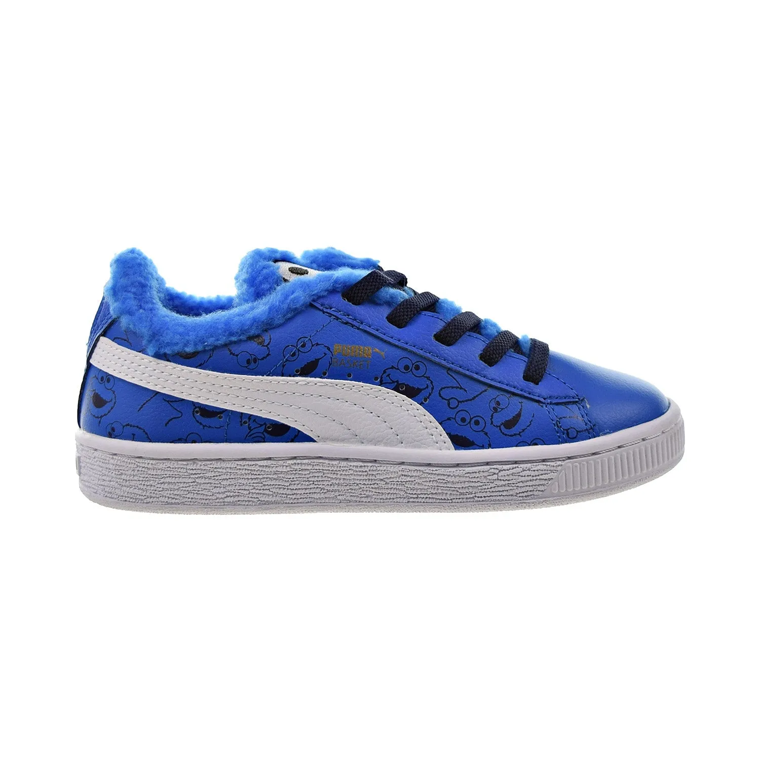 Puma Sesame Street x Basket 'Cookie Monster' Little Kids' Shoes Electric Blue