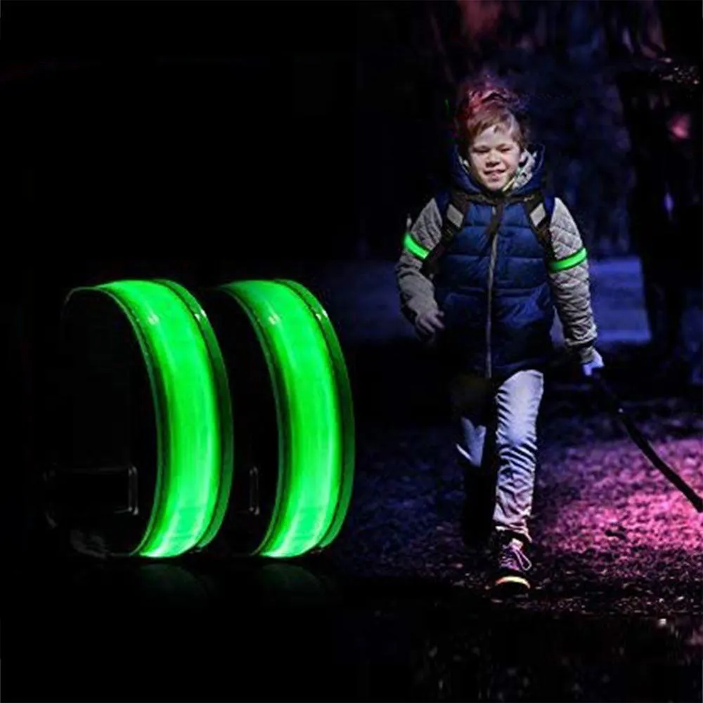 Rechargeable USB light-up armband for children / adults for sports / running / cycling (28-32cm) - Neon Yellow