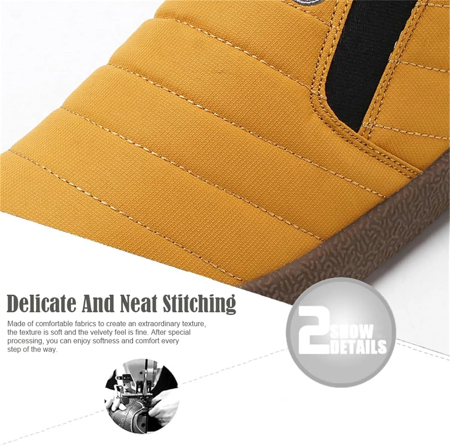 Shoes Men Waterproof, Womens Shoes Snow Ankle Boots, Boots Warm Plush Lined Anti-Slip