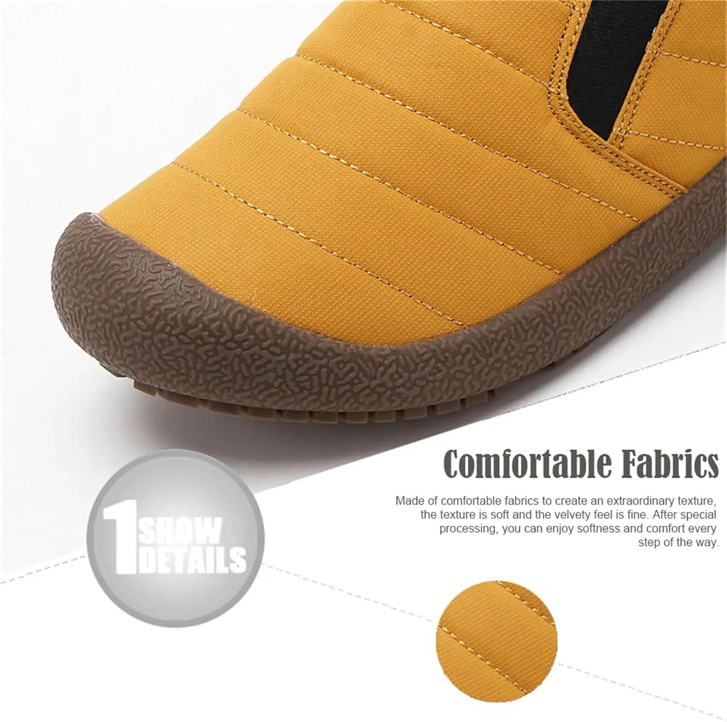 Shoes Men Waterproof, Womens Shoes Snow Ankle Boots, Boots Warm Plush Lined Anti-Slip