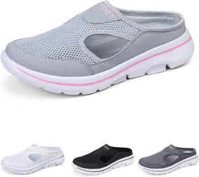 SOLPNOW Unisex Slip On Orthopedic Diabetic Mules,Breathable Arch Support Wedge Platform Slippers,Yoga Sports Hiking Casual Loafer Sandals