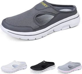 SOLPNOW Unisex Slip On Orthopedic Diabetic Mules,Breathable Arch Support Wedge Platform Slippers,Yoga Sports Hiking Casual Loafer Sandals
