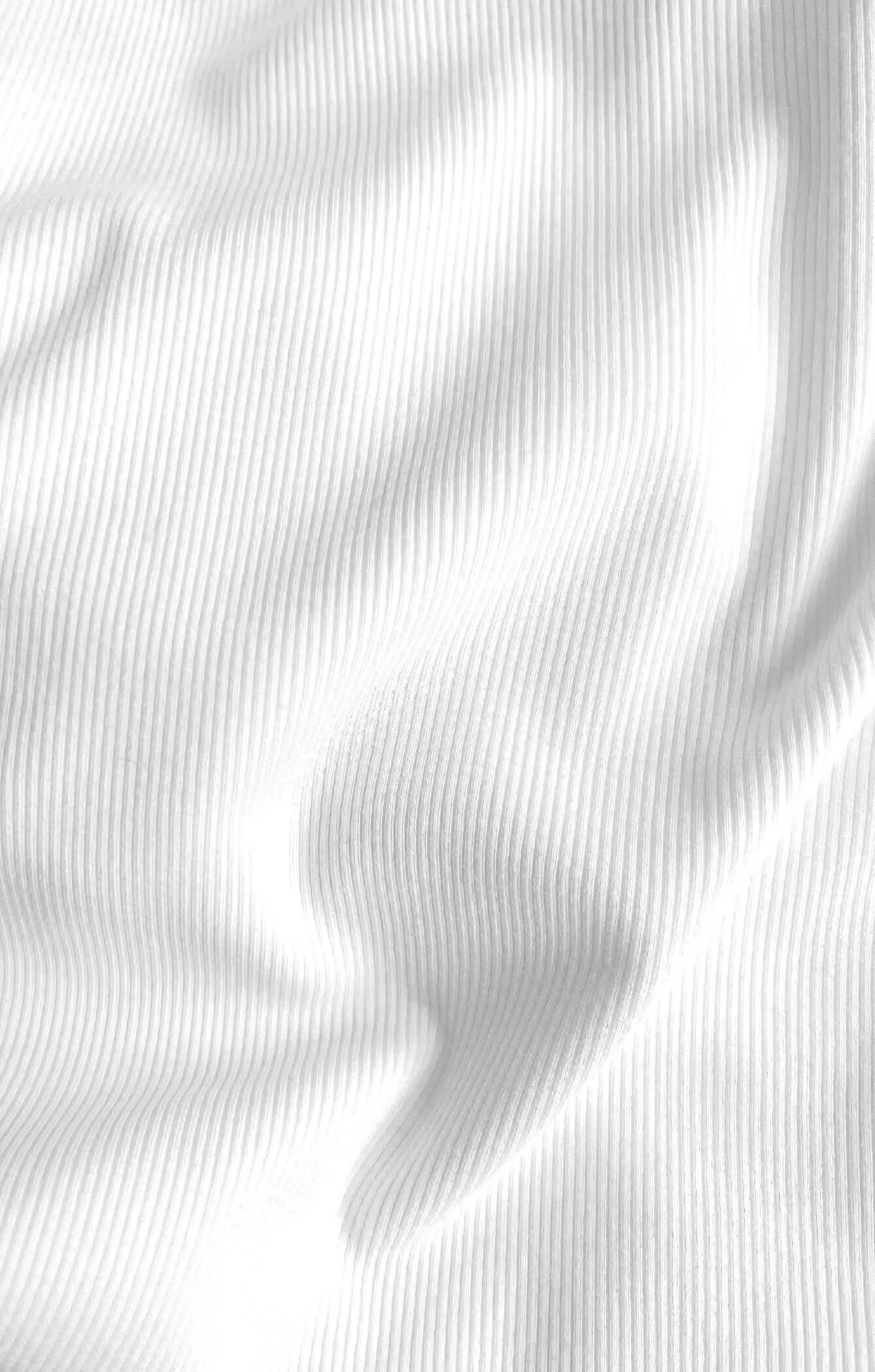 THE LUXE RIB HIGH NECK CROP - WHITE