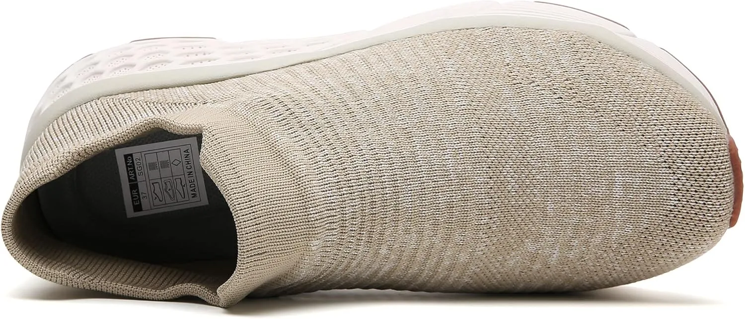 TSIODFO Women's Slip On Sock Walking Shoes Athletic Running Tennis Sneakers