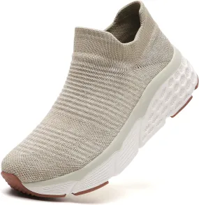 TSIODFO Women's Slip On Sock Walking Shoes Athletic Running Tennis Sneakers