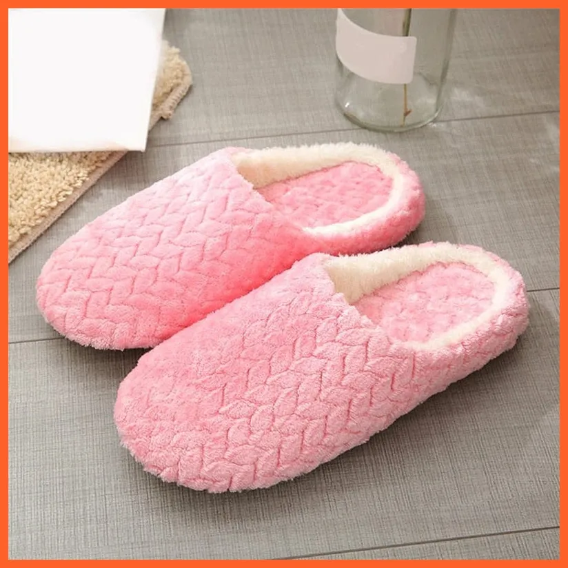Unisex Winter Warm Soft Plush Indoor Slippers