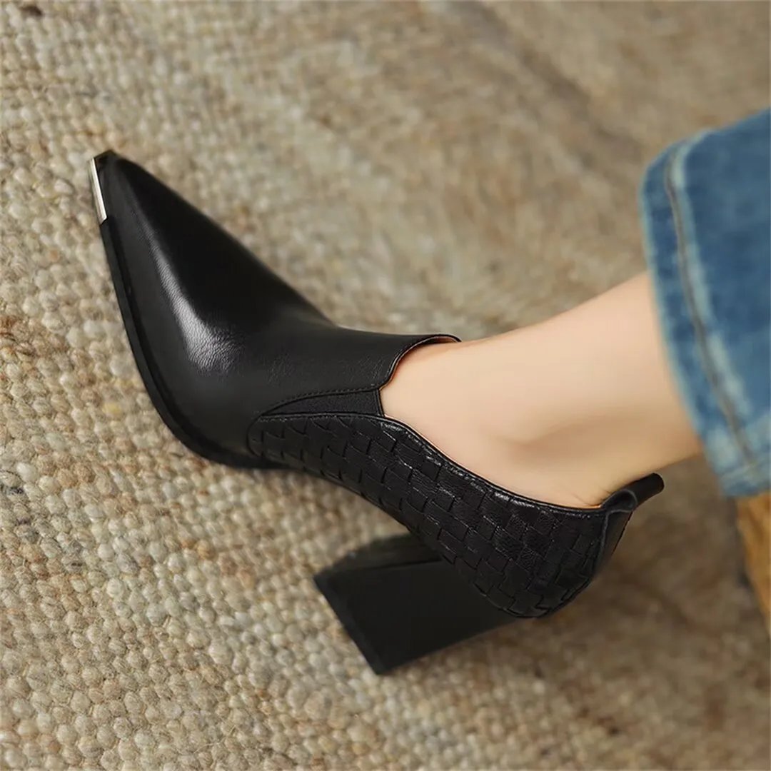 Veltique Luxe Croctex Slide Heels