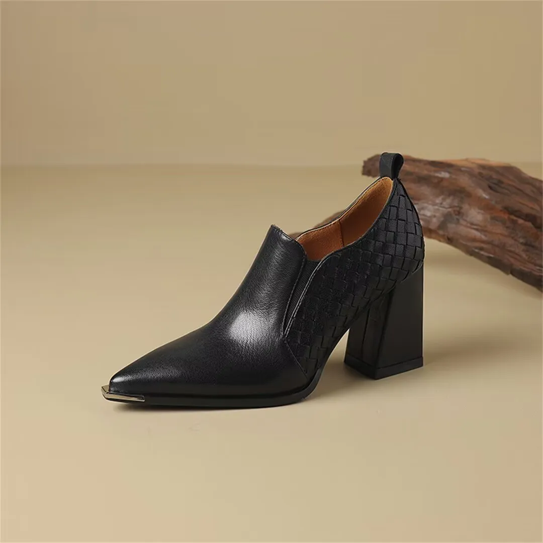 Veltique Luxe Croctex Slide Heels