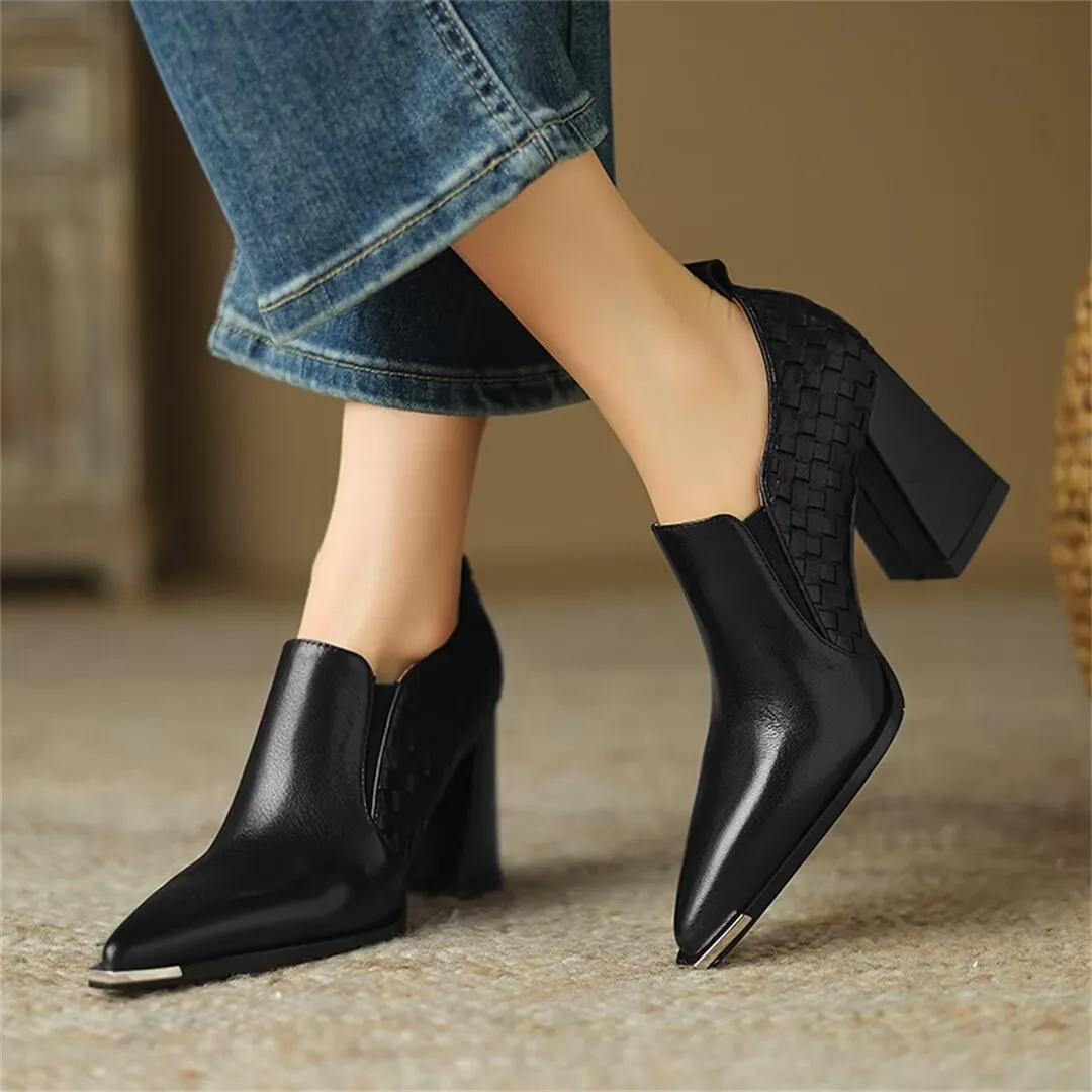 Veltique Luxe Croctex Slide Heels