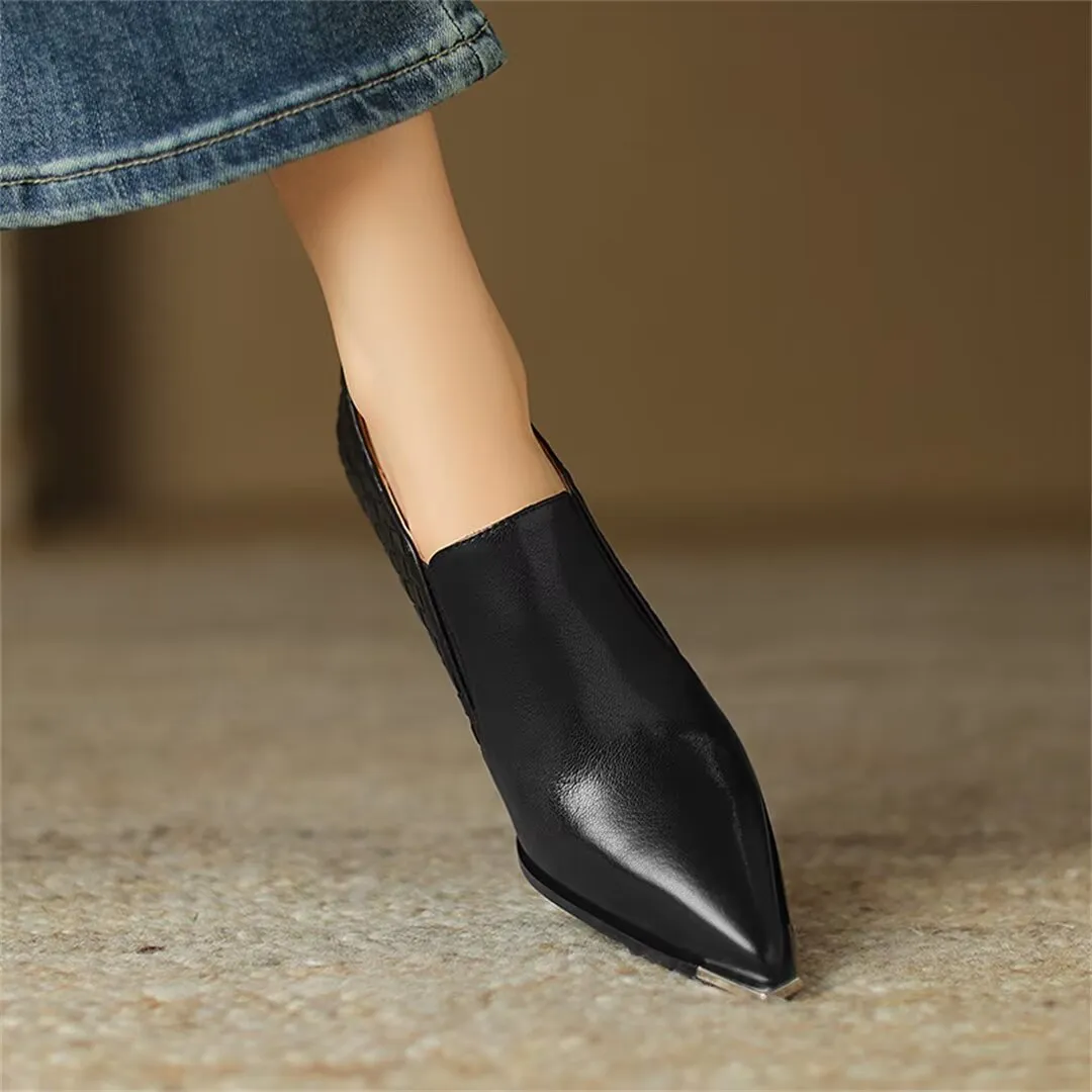 Veltique Luxe Croctex Slide Heels