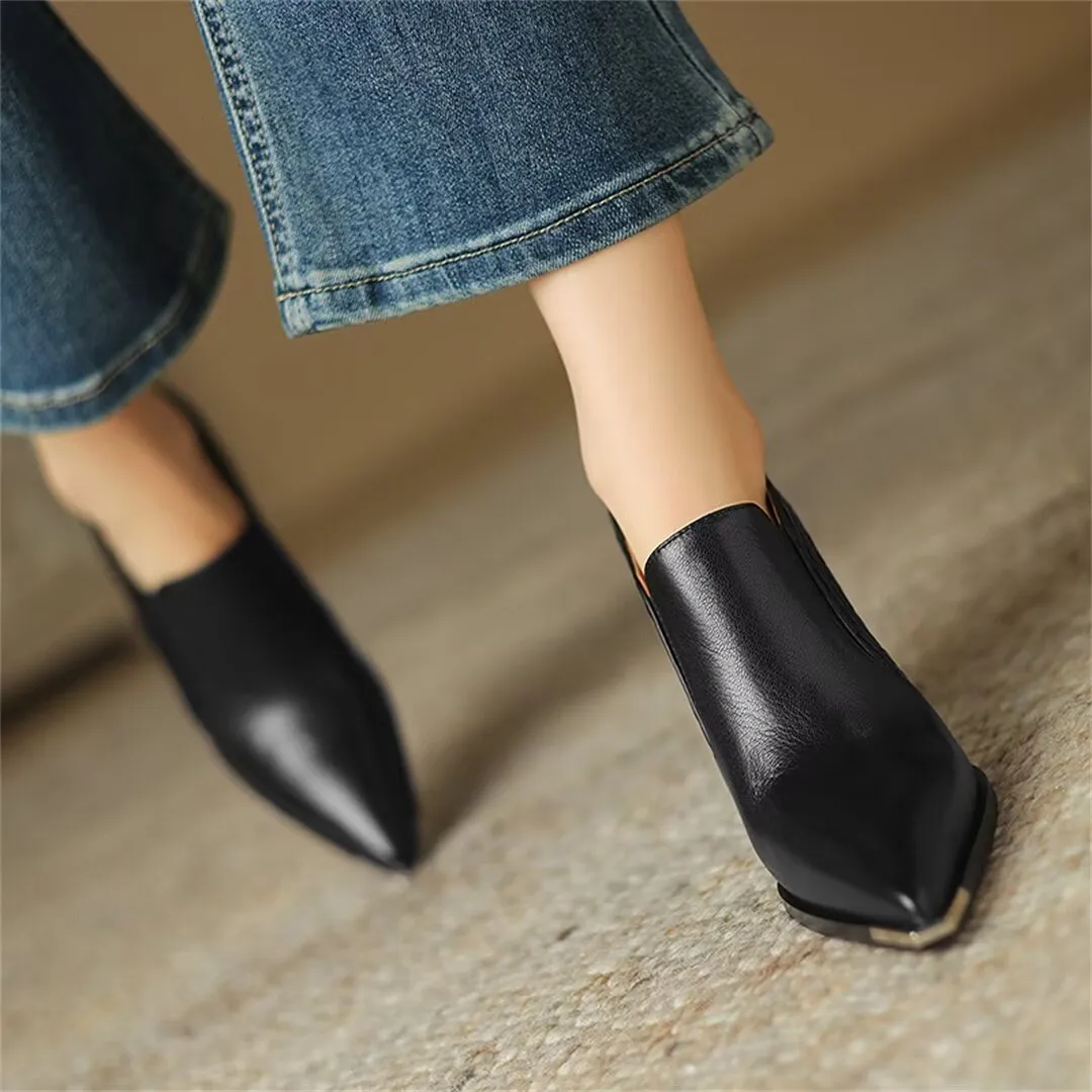 Veltique Luxe Croctex Slide Heels