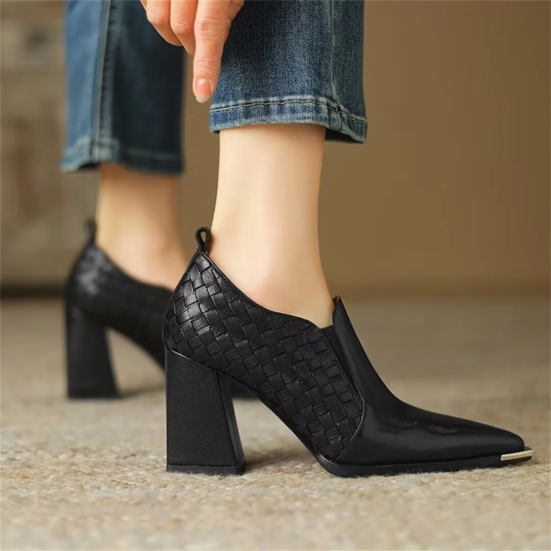 Veltique Luxe Croctex Slide Heels