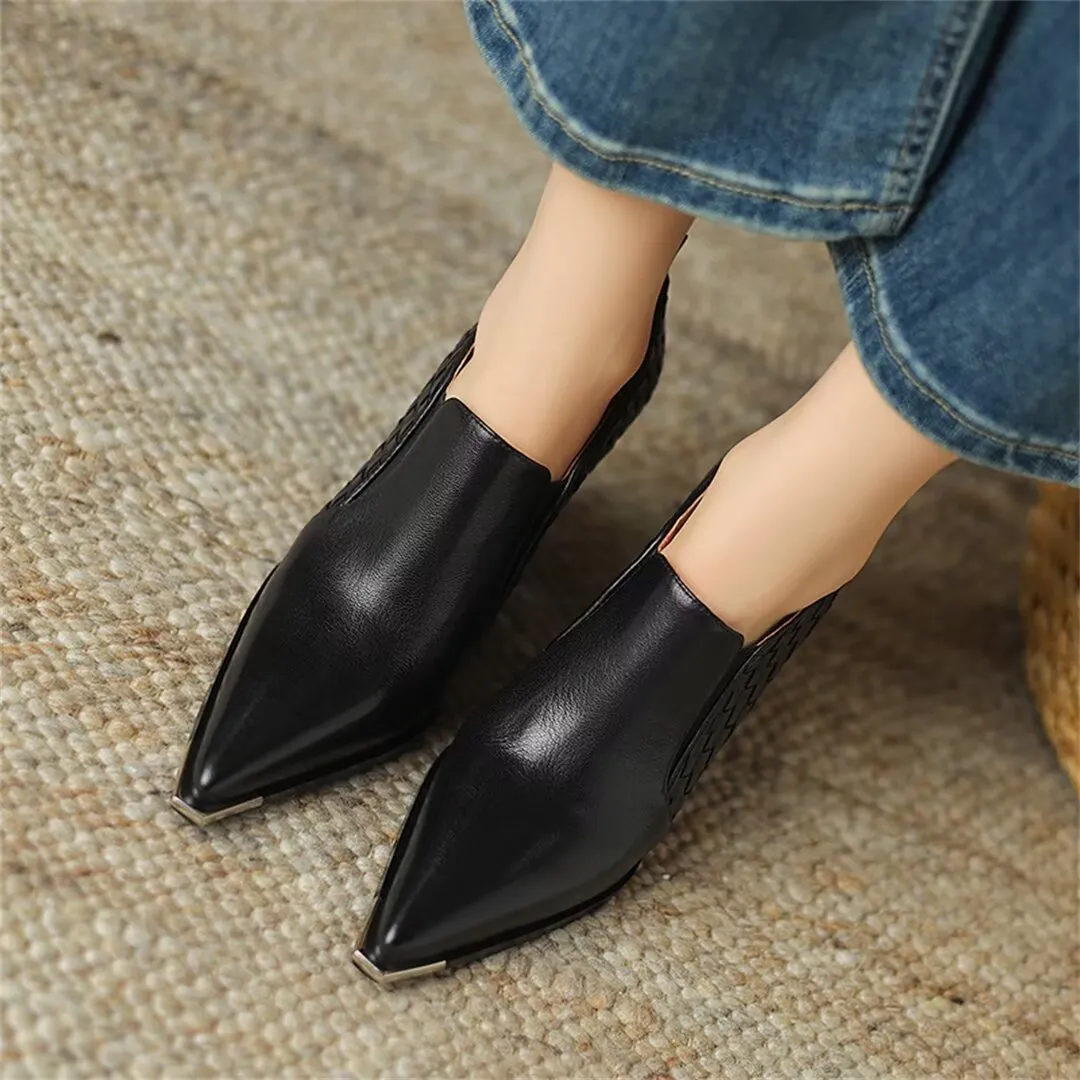 Veltique Luxe Croctex Slide Heels