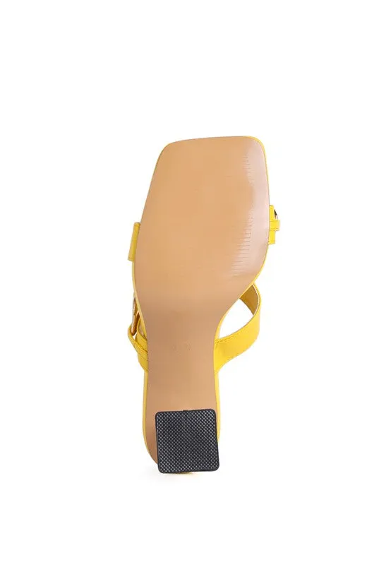 WANDY CLEAR HEEL CHAIN DETAIL SANDALS